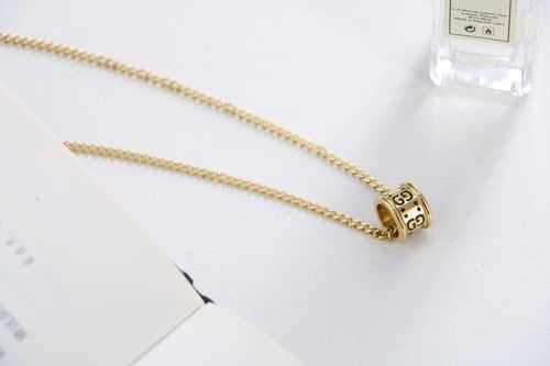 New Letter Bead Pendant Necklace Fashion Trend Street Hip Hop Necklace