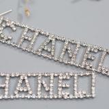 Stylish Diamond-studded Zircon Long Earrings
