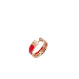 Classic Style Vintage Design Letter H Colorful Ring 14k Gold Woman