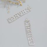 Stylish Diamond-studded Zircon Long Earrings