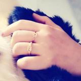 Titanium Steel Letter Rose Gold Ring