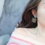 Women's fashion GG flannel striped earrings