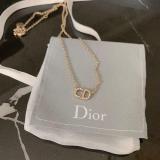 New CD Letter Necklace Simple Full Diamond Chain Fashion Chain Necklace Bracelet Shiny