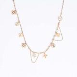 Four Leaf Clover Flower Pattern Necklace Women Irregular Titanium Steel Stainless Steel Necklace