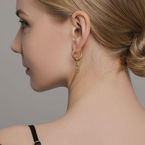 Old Creative Metal Long Earrings With Hollow Out B-letter Fashion Earrings Simple And