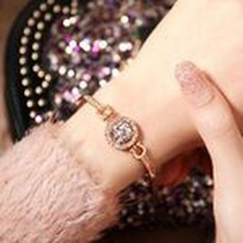 Women Zircon Decor Quartz Classic Bracelet