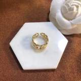 Open Ring Letter Ring Women's Ring Fashion Letter  Brass Material Ring