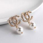 New Exquisite Small Fragrance Earrings Ladies Fashion Diamond Gold Earrings