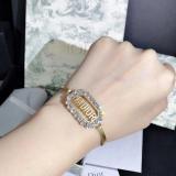 New Letter Crystal Bracelet Fashion Ladies Accessories Vintage High Quality Brass Bracelet