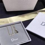 New CD Letter Necklace Simple Full Diamond Chain Fashion Chain Necklace Bracelet Shiny