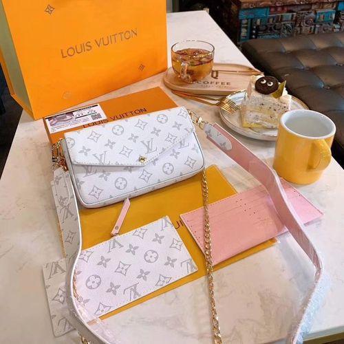 New Summer Flowers Three-piece Envelope Bag Wallet Card Holder Ladies Bag Shoulder Bag