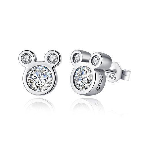 Fashion Flash Diamond Zircon Earrings Women's Europe and America Animal Stud Earrings
