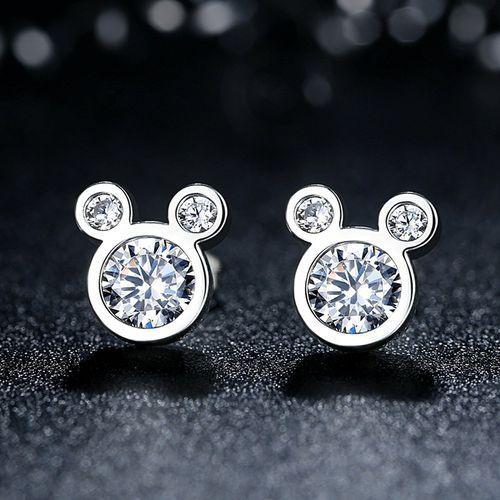 Fashion Flash Diamond Zircon Earrings Women's Europe and America Animal Stud Earrings