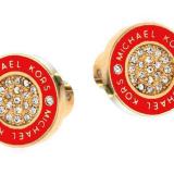 Fashion Elegant Simple Round Letter Earrings Ladies Fashion Accessories Colorful Glazed