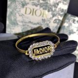 New Letter Crystal Bracelet Fashion Ladies Accessories Vintage High Quality Brass Bracelet