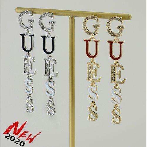 Fashion New Letter Tassel Colored Glaze Gemstone Long Earrings Ladies Fashion Accessories