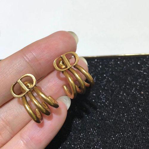 Vintage Simple Earrings Letter CD Earrings Jewelry Earrings