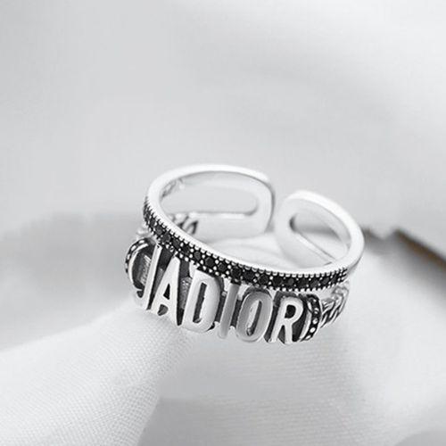 Vintage Chain Ring Double Diamond Ring Jewelry