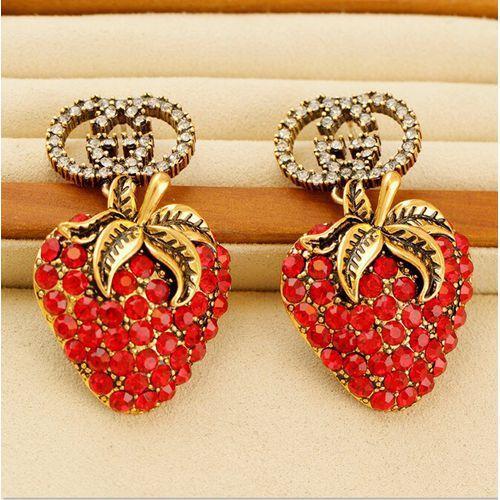Fashion New Copper Strawberry Lady's Earrings Women Earrings