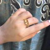 Open Ring Letter Ring Women's Ring Fashion Letter  Brass Material Ring