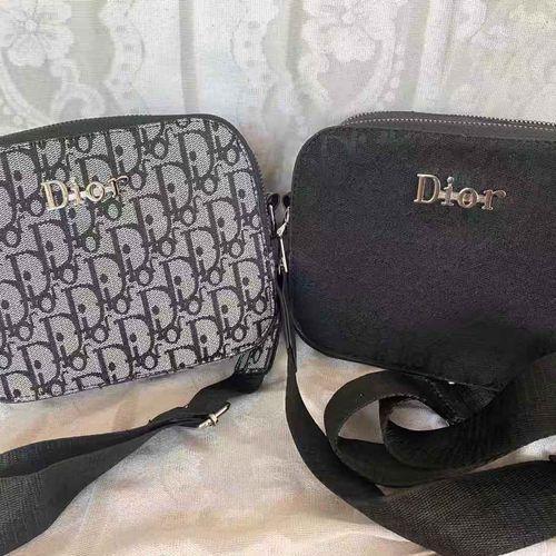 Clutch Inclined Shoulder Bag Canvas Calfskin