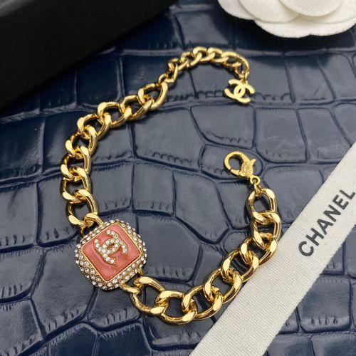 New Enamel Pendant Chain Bracelet Fashion Vintage Brass Bracelet
