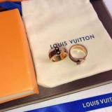 Ring Letter Ring Women's Ring Fashion Brass PU Leather Metal Splicing Material Ring