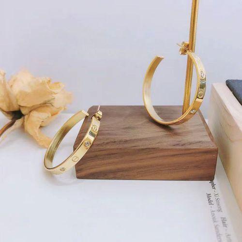 Simple Retro Gold Metal Earrings Jewelry Earrings
