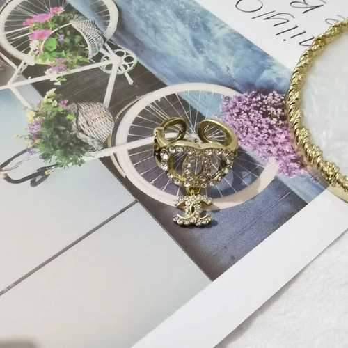 Open Ring Letter Ring Women's Ring Fashion Brass Material Ring