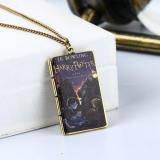 Vintage 10 Style  Magic Book Series Pendant Necklace   Square for Men Women Gift Jewelry