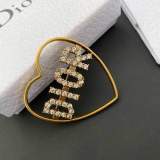New High-quality Brass Heart Hollow Brooch Fashion Letters With Diamond Brooch Fashion