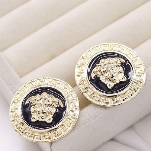 Gold Head Stud Earrings