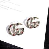 New Exaggerated Shiny Diamond Stud Earrings Crystal Fashion Letter Earrings