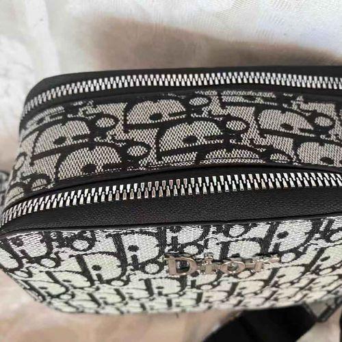 Clutch Inclined Shoulder Bag Canvas Calfskin