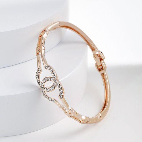 New Classic Double C Creative Geometric Diamond Bracelet Fashion Wild Bracelet Elegant High