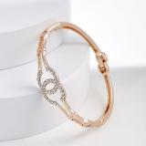 New Classic Double C Creative Geometric Diamond Bracelet Fashion Wild Bracelet Elegant High