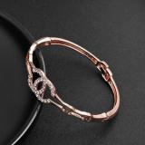 New Classic Double C Creative Geometric Diamond Bracelet Fashion Wild Bracelet Elegant High