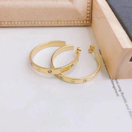 Simple Retro Gold Metal Earrings Jewelry Earrings