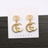 Bronze Double G Earrings  Fashion Temperament Earrings