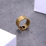 Open Ring Letter Ring Women's Ring Fashion Letter CD Brass Material Ring