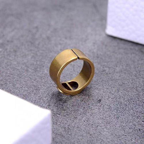 Open Ring Letter Ring Women's Ring Fashion Letter CD Brass Material Ring
