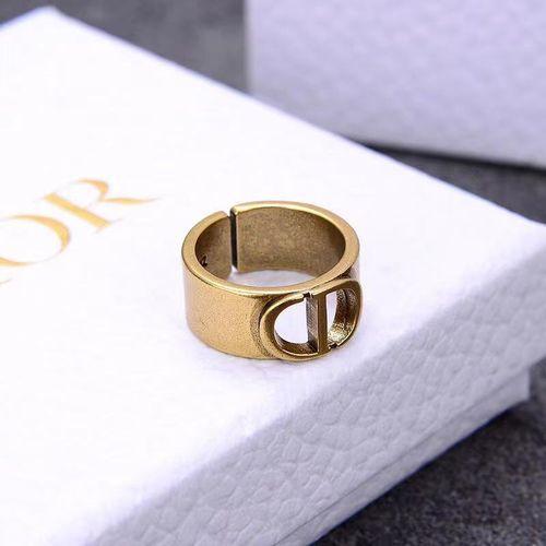 Open Ring Letter Ring Women's Ring Fashion Letter CD Brass Material Ring