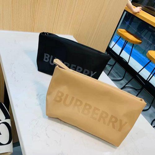 New Burberry Letter Cosmetic Bag Dressing Desktop Storage Bag Clutch Bag