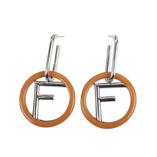 Letter Big Circle Simple Retro Femininity Port Style Personality Earrings