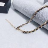 Letter Inlaid Rhinestone Necklace Fashion Trend Vintage Sweater Chain Wild Necklace