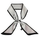 French Fashionable Flowers And Plants Jungle Grey Silk Scarf Hairband Narrow Slender