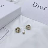 Classic Retro Round Rhinestone Earrings  Women's Earrings Women's Dior Earrings