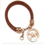 Bracelets Women Ladies Jewelry Braid PU Leather Letter Bracelet Bangle