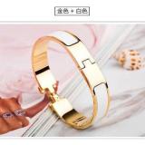 Women 12mm Classic Star Same H Letter Bracelet Electroplated Rose Gold Enamel Couple Bracelet