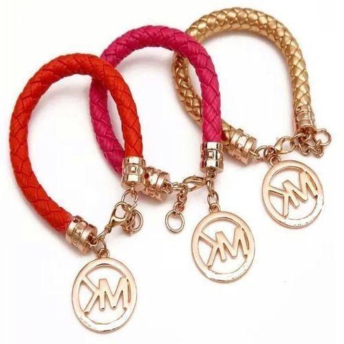 Bracelets Women Ladies Jewelry Braid PU Leather Letter Bracelet Bangle